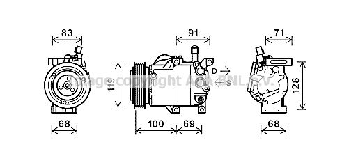 AVA QUALITY COOLING kompresorius, oro kondicionierius KAK144